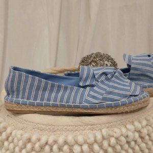 SUMMERSALE !PRIMARK Espadrilles Baby Blue with White strips size 7
